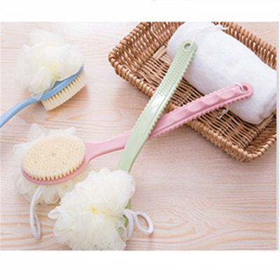 两用洗澡刷 沐浴刷长柄软毛洗澡刷 搓澡沐浴刷搓背浴球刷子