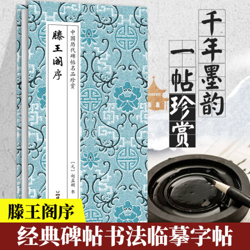 滕王阁序 赵孟頫 中国历代碑帖名品珍赏 经折装 中国古代书法名家作品赏析书法字帖成人练字帖名家书法鉴赏书法临摹贴名家