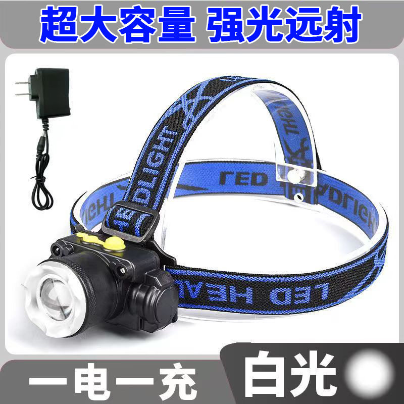 跨境感应头灯户外钓鱼灯变焦T6内置充电强光头带式手电筒厂家直销