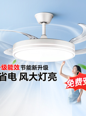 箭牌隐形风扇灯吊扇灯2025新款吸顶家用餐厅卧室电扇吊灯一体静音