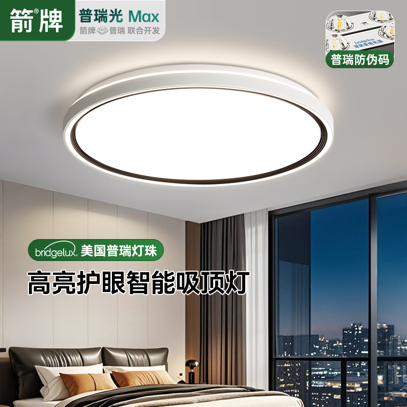 箭牌简约现代卧室灯书房吸顶灯