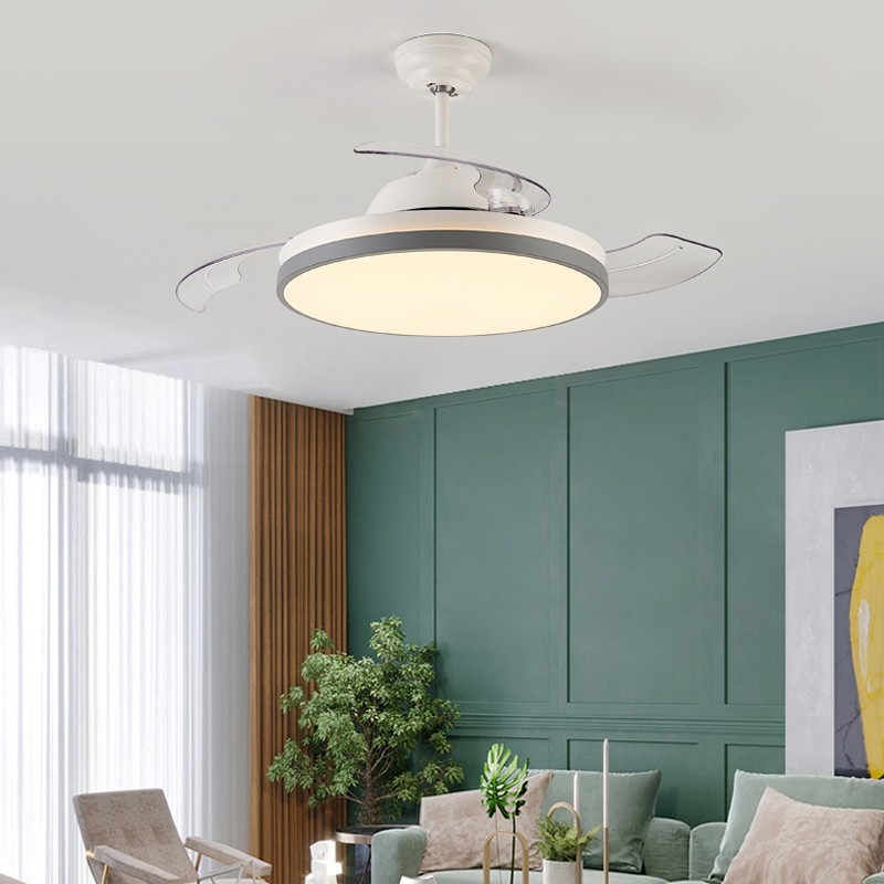 箭牌隐形风扇灯家用餐厅吊扇灯具客厅带电扇一体吊灯变频智能静音