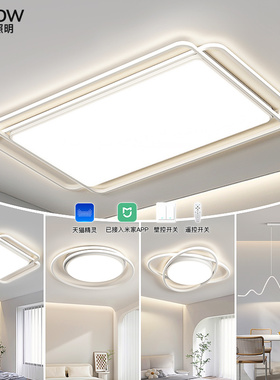 箭牌LED吸顶灯简约现代大气客厅灯北欧极简房间灯卧室餐厅灯具Q