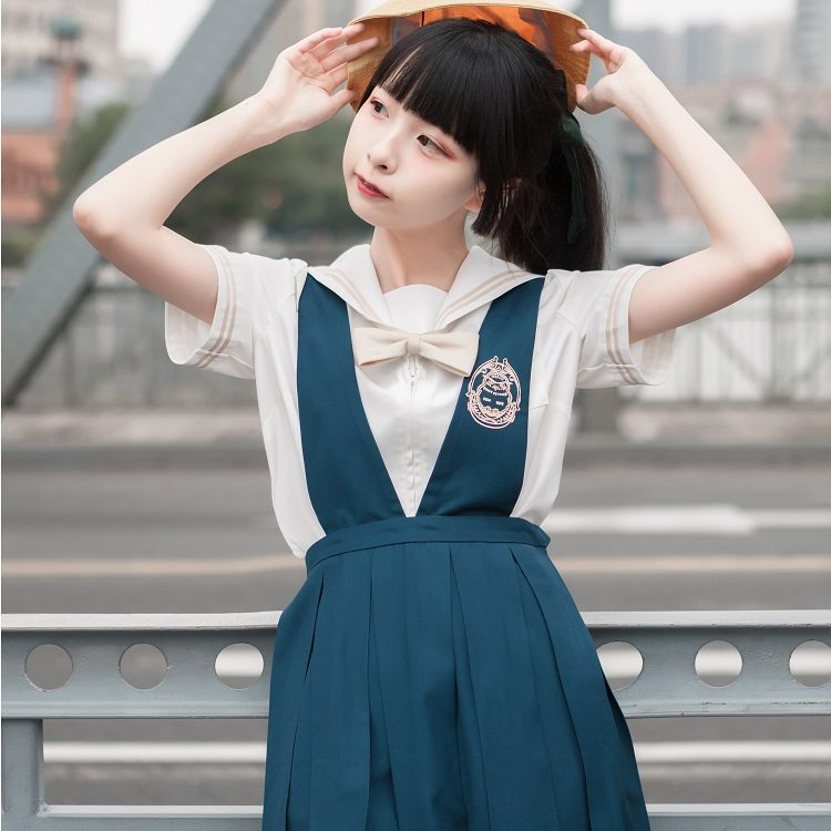 弥生家掉落jk短袖水手服原创
