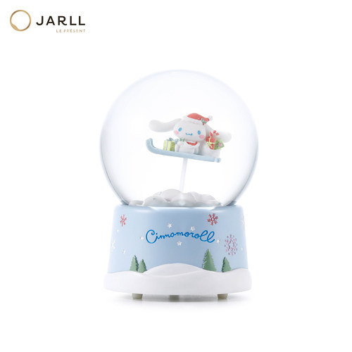 JARLL赞尔大耳狗水晶球音乐盒飞天雪橇八音盒毕业生日礼物送女友