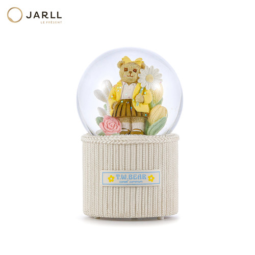 JARLL赞尔TeenieWeenie花朵绽放水晶球音乐盒八音盒闺蜜生日礼物