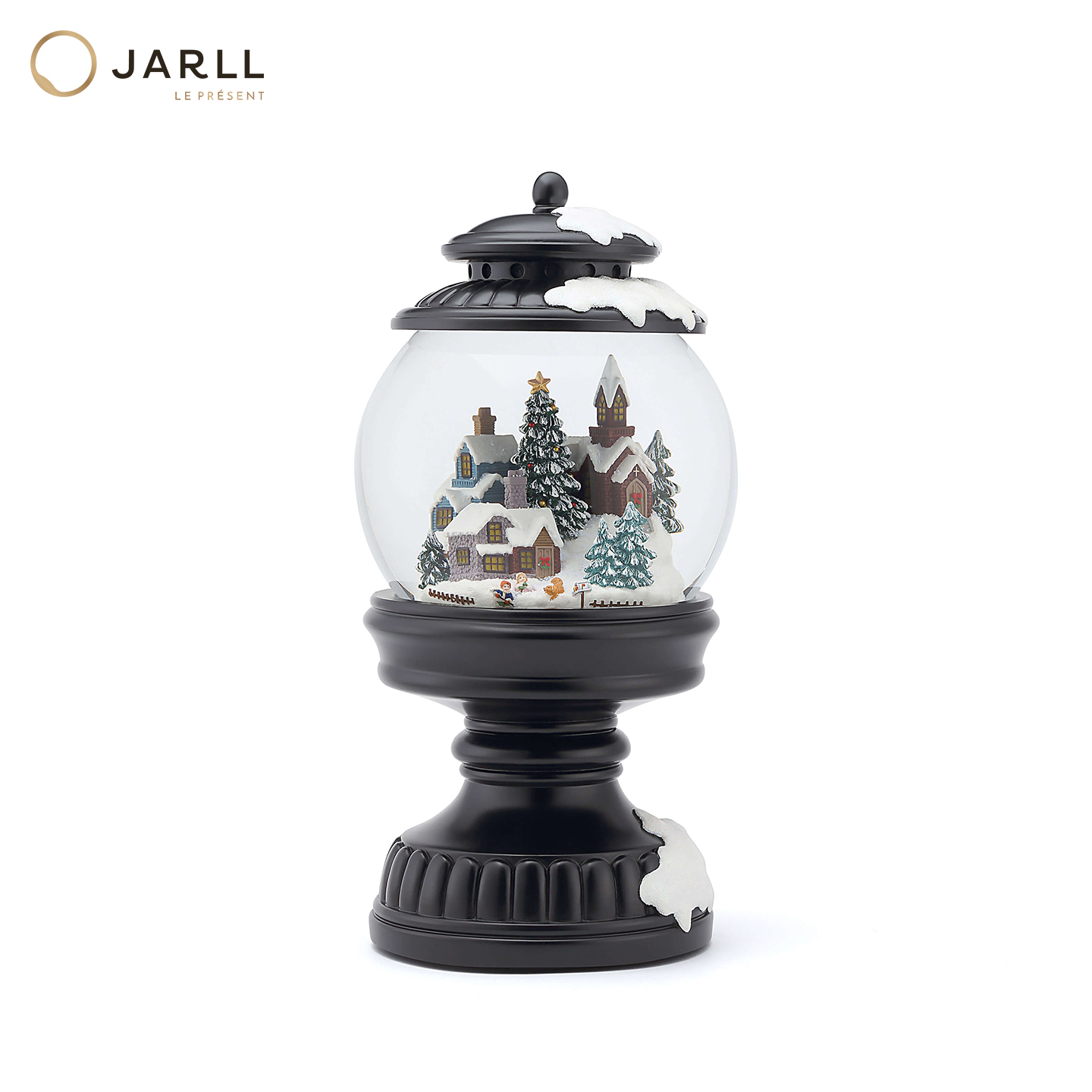 jarll圣诞雪屋雪花水晶球