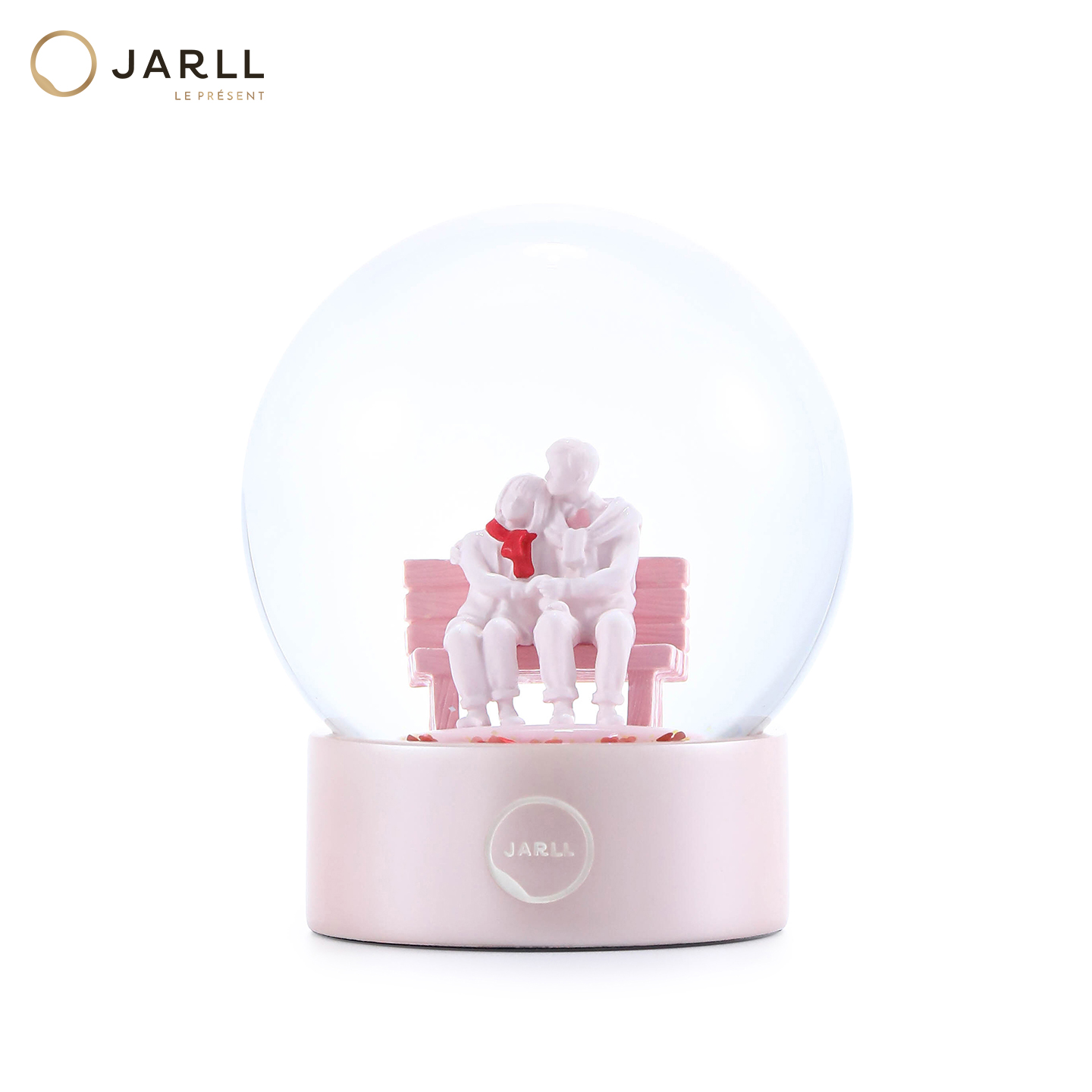 JARLL赞尔恋爱厮守水晶球摆件桌面创意摆饰结婚纪念日礼物送老婆