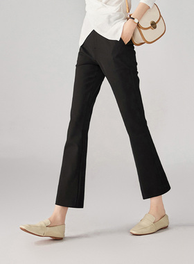 TOUCH MISS时髦显瘦微喇裤女2025春秋新款舒适修身休闲裤TM3891MQ