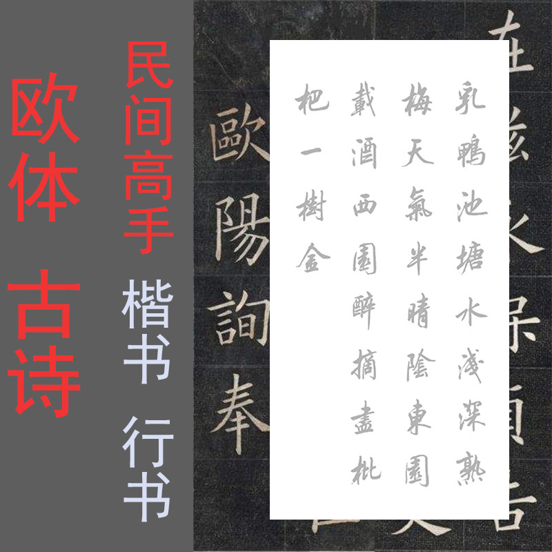 初夏游张园春暮村晚寒食寒夜欧体民间高手楷书行书描摹宣纸