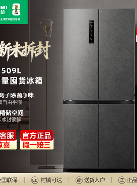 容声509WD2FPQLA十字四门冰箱家用超薄零嵌入式IDP主动除菌净味