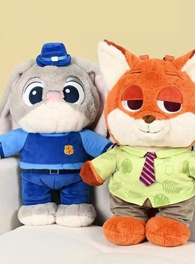 新款双肩包毛绒玩具背包狐狸兔子毛绒玩偶公仔背包可爱卡通包包