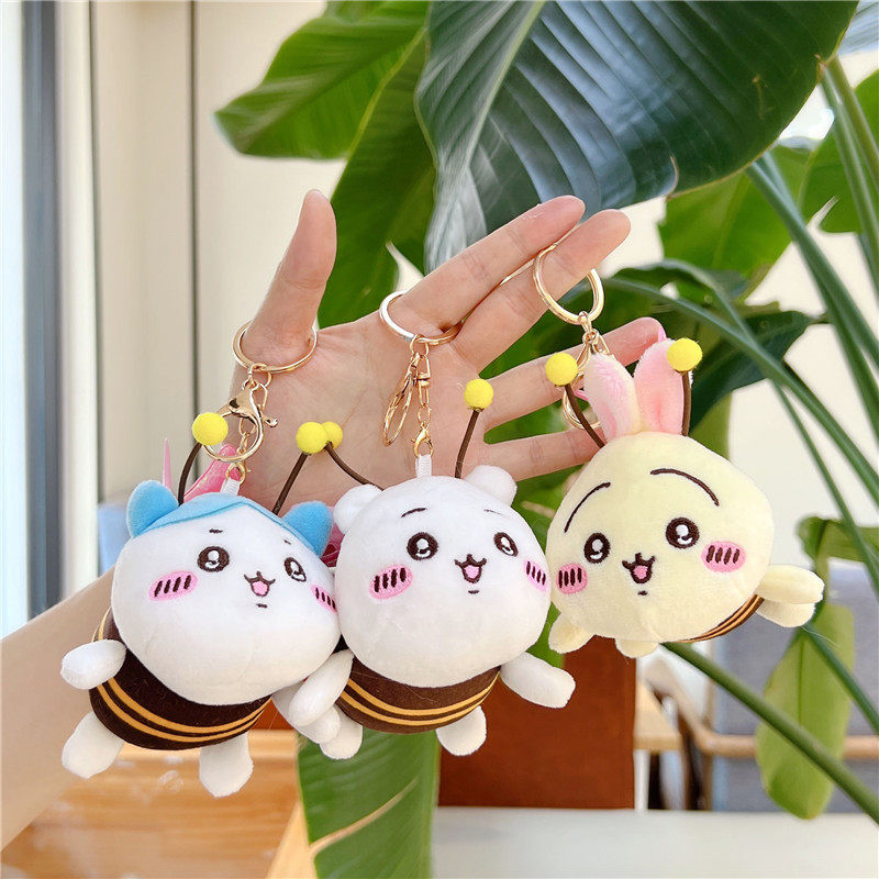 可爱变装乌萨奇小八自嘲熊小蜜蜂毛绒公仔挂件钥匙扣挂饰礼物包挂