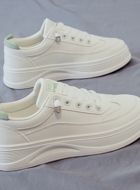 2025春季新款小白鞋女鞋学生透气百搭老爹鞋板鞋软底春秋跨境代发