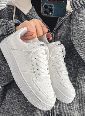 小白鞋男夏季透气青少年休闲百搭男鞋2024新款学生纯白色运动板鞋