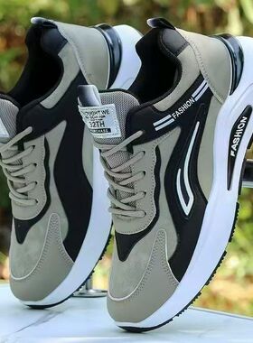 秋冬新款跨境男鞋防滑休闲鞋户外运动跑步鞋老爹鞋大码运动男鞋