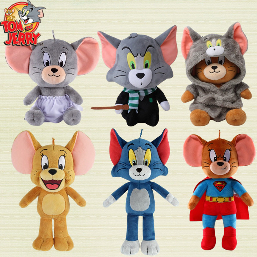 正版华纳猫和老鼠毛绒玩具超人汤姆猫公仔变装熊玩偶恐龙布娃娃女