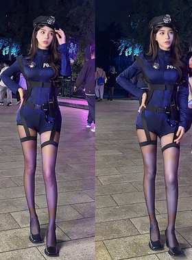性感女警制服cosplay夜店角色扮演空姐紧身连体衣御姐ol秘书套装