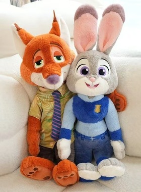 疯狂动物城兔子朱迪公仔狐狸尼克毛绒玩具布娃娃儿童生日礼物玩偶