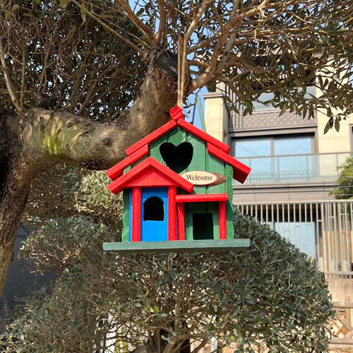 户外鸟窝花园庭院布置景观实木阳