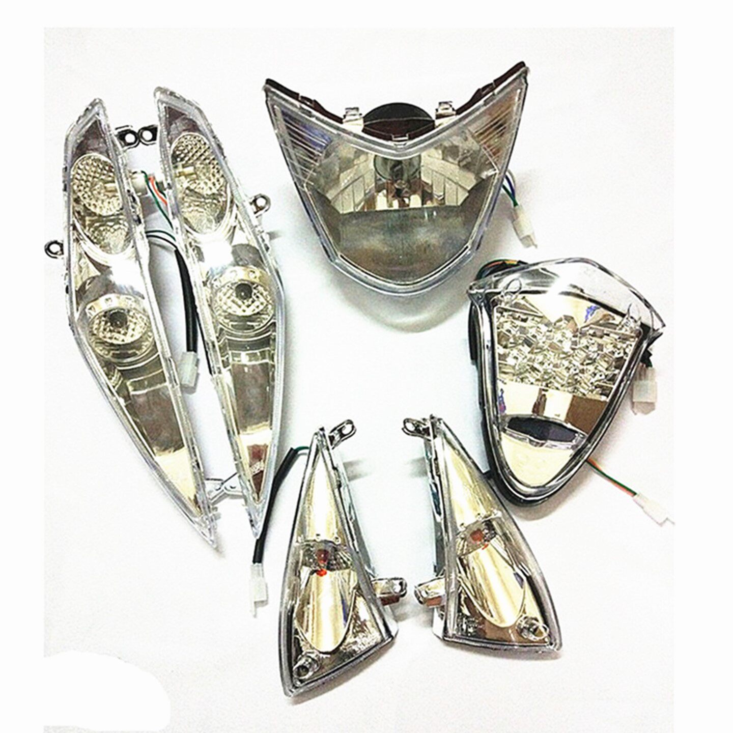 包邮摩托车配件改装GY6三阳CNSY鬼火一代前大灯转向灯后尾灯总成