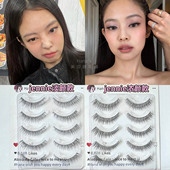 jennie同款 白月光韩系甜酷甜妹妮味很重 猫系亚裔淡颜浓颜假睫毛