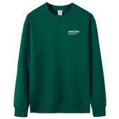 oversize卫衣美式 t恤套头上衣男女打底 重磅烫花华棉复合圆领长袖