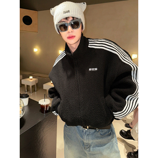 型好看设计感秋冬美式 ESC 版 STUDIO 复古摇粒绒立领海绵外套 MAN