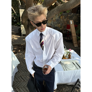 MAN 收腰设计衬衫 STUDIO 让你拥有干净气质ootd长袖 上衣 自制 ESC