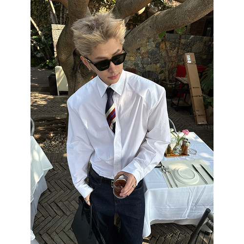 ESC MAN STUDIO/自制 让你拥有干净气质ootd长袖收腰设计衬衫上衣