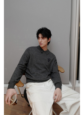 ESC MAN STUDIO/自制 INS风落肩袖通勤针织衫休闲毛衣高级感上衣