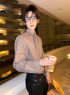 ESC MAN STUDIO/自制 休闲小格纹衬衫上衣26年春高级感上衣