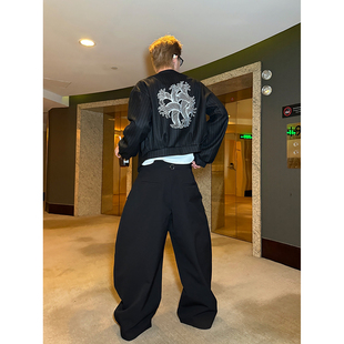 ESC MAN STUDIO/自制 个性图案相交绳结 夹克外套CHIC风休闲上衣