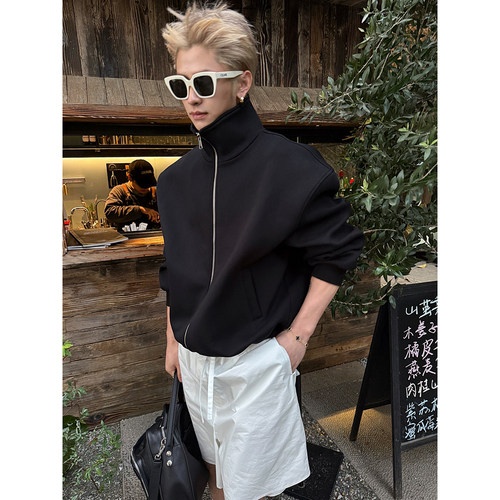 ESC MAN STUDIO/大廓形进口太空层510克挺阔夹克风外套卫衣上衣