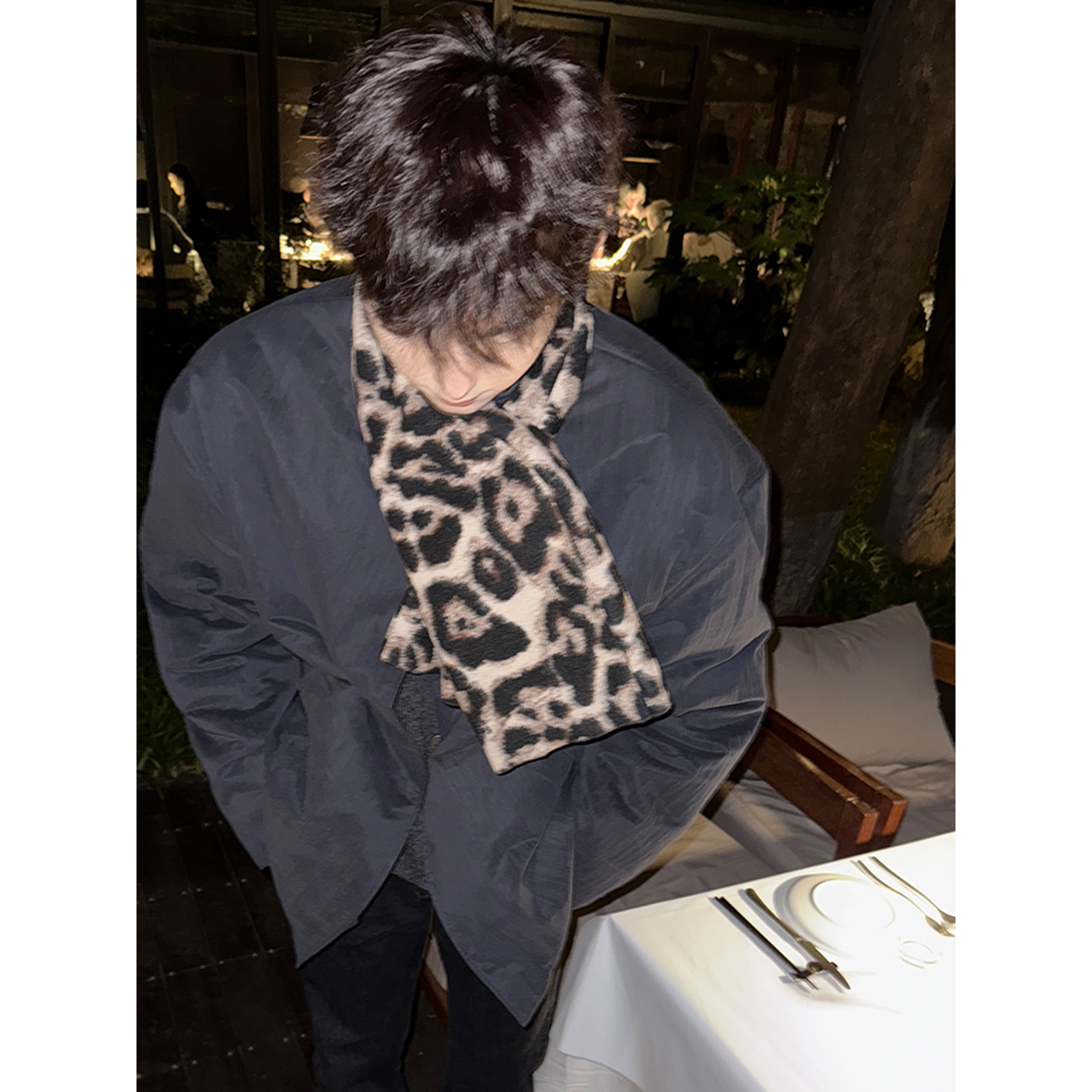 ESC MAN STUDIO/自制 给你秋冬穿搭感加分的豹纹围巾百搭围脖