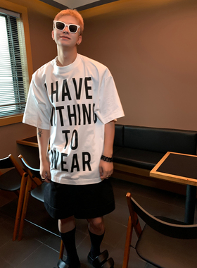 ESC MAN STUDIO/自制 夏季穿搭不费力 宽松感字母印花休闲短袖T恤