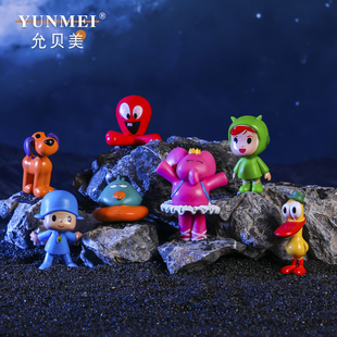 小P优优手办可爱Q版章鱼头小象公仔玩偶桌面摆件男女儿童玩具盲盒