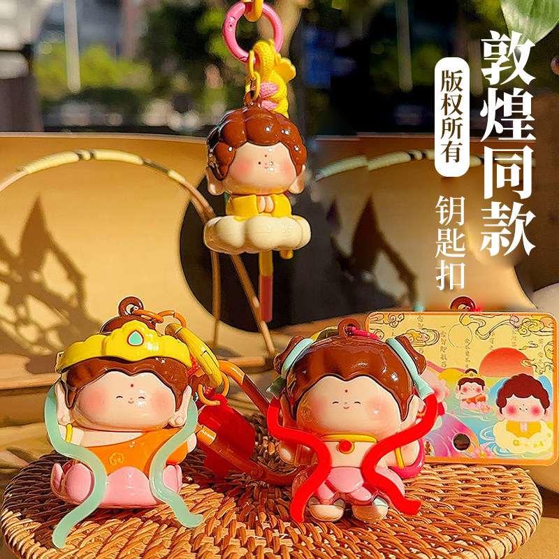 原创寓意FO系卡通钥匙扣挂件 景区创意汽车钥匙链小挂饰礼品批发
