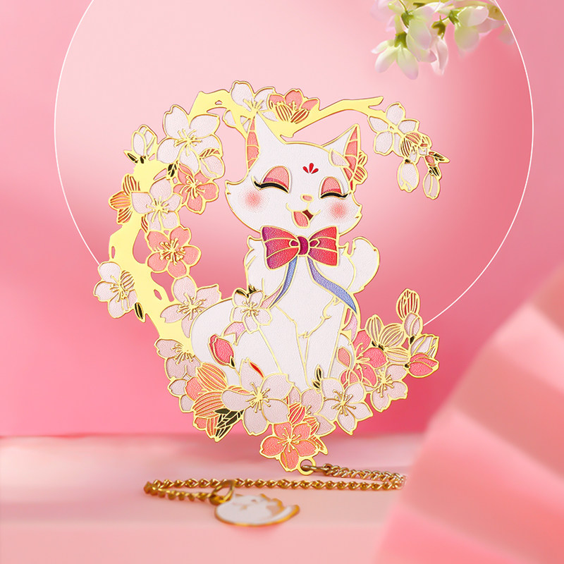 纪念品金属猫咪书签创意圣诞礼物