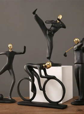 运动人物造型树脂摆件家居客厅
