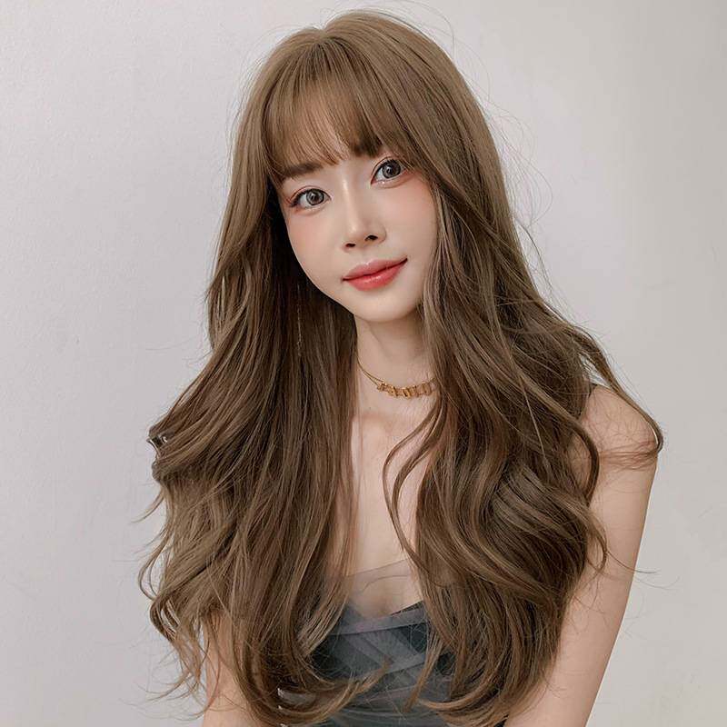 假发女长发漫画刘海网红圆脸大波浪蓬松全头套式长卷发