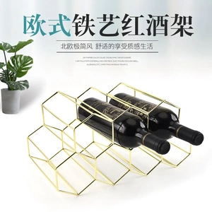 铁艺红酒架葡萄酒北欧样板间