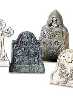 外贸款万圣节墓碑微景观装饰树脂