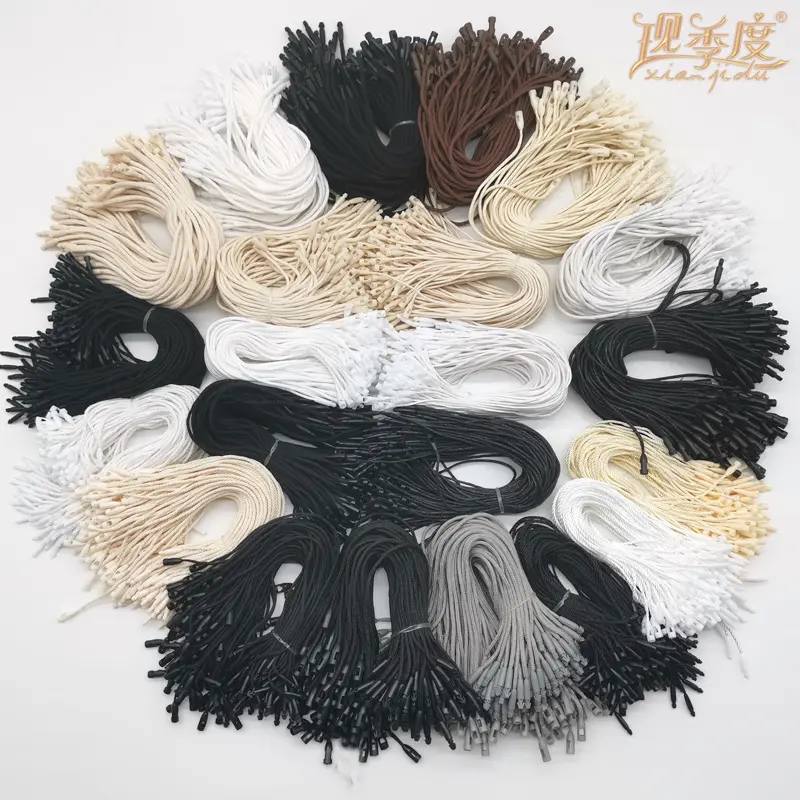 子弹头棉线吊粒服装吊牌挂绳粗蜡
