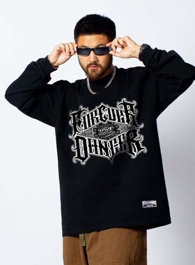 FunkyChoice长袖t恤男街舞个性学生衣服潮流欧美潮牌高街宽松长袖