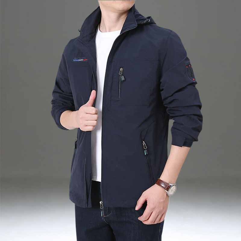 冲锋衣男士外套秋冬款加绒休闲夹克中年2025新款秋季男装秋装上衣