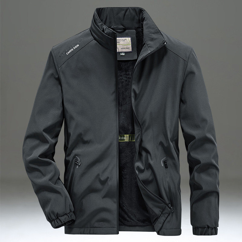 外套男冬装加绒衣服中年男装2025新款休闲夹克男士加厚秋冬季上衣