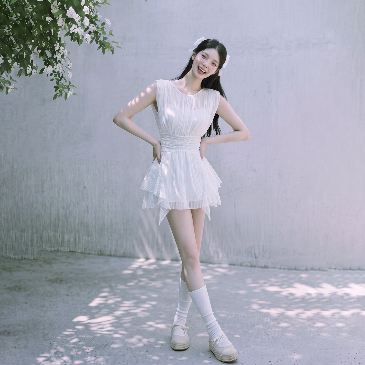 纯欲平角遮肚显瘦连体泳衣女