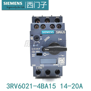 原裝 4BA15 電流范圍14 20A SIEMENS西門子馬達保護斷路器3RV6021