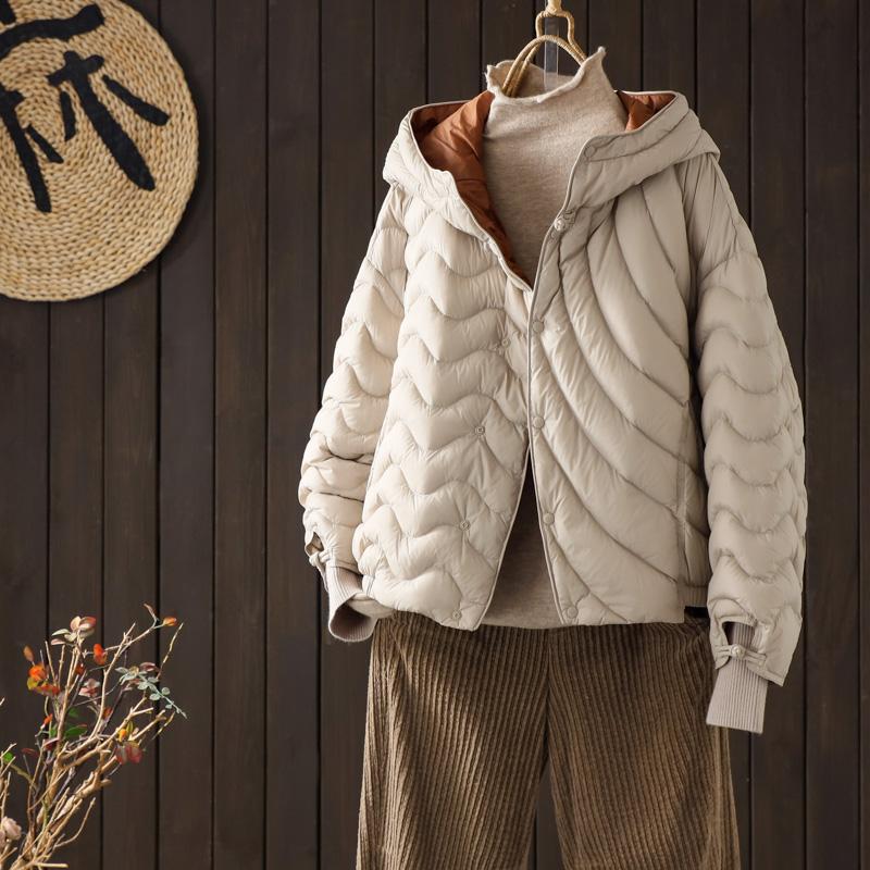 新中式90白鸭绒羽绒服短外套